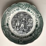 6 dessert plates in Sarreguemines earthenware Napoleon collection