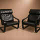 Pair of Poäng Armchairs / N. Nakamura