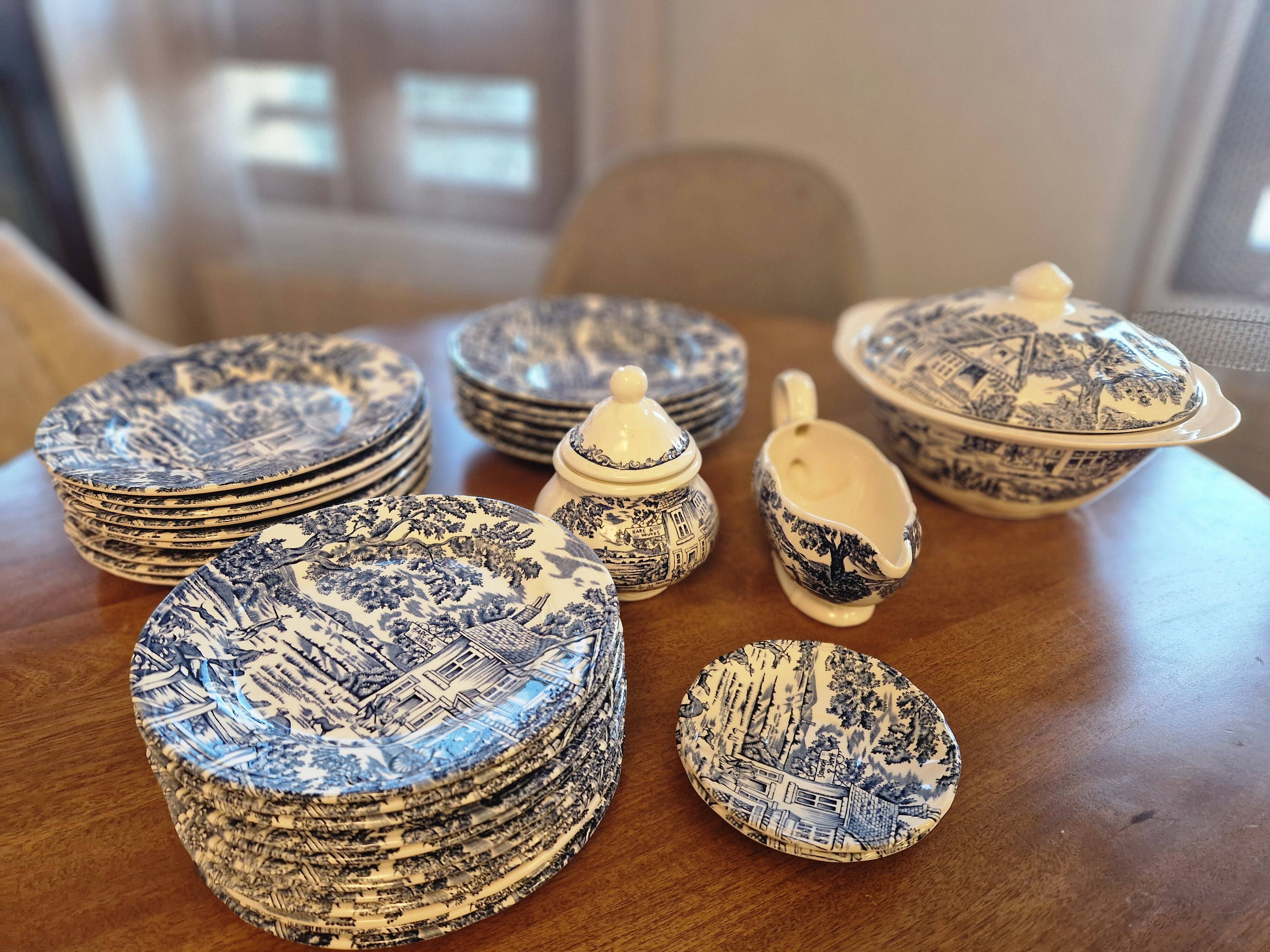 Vintage tableware "English style" Lunéville – Hunters & Pub Hare & Ho