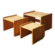 3 tables gigognes en pin