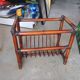 Vintage porte revues bambou osier