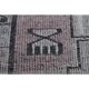 Vintage 1970s Geometric Turkish Oushak Handmade Brown Runner 82x354