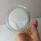 Ancient bohemian crystal carafe, flat coasts décor, from Czechoslovakia