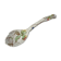 Old spoon with earthenware sauce with floral decoration Longchamp Sarreguemines