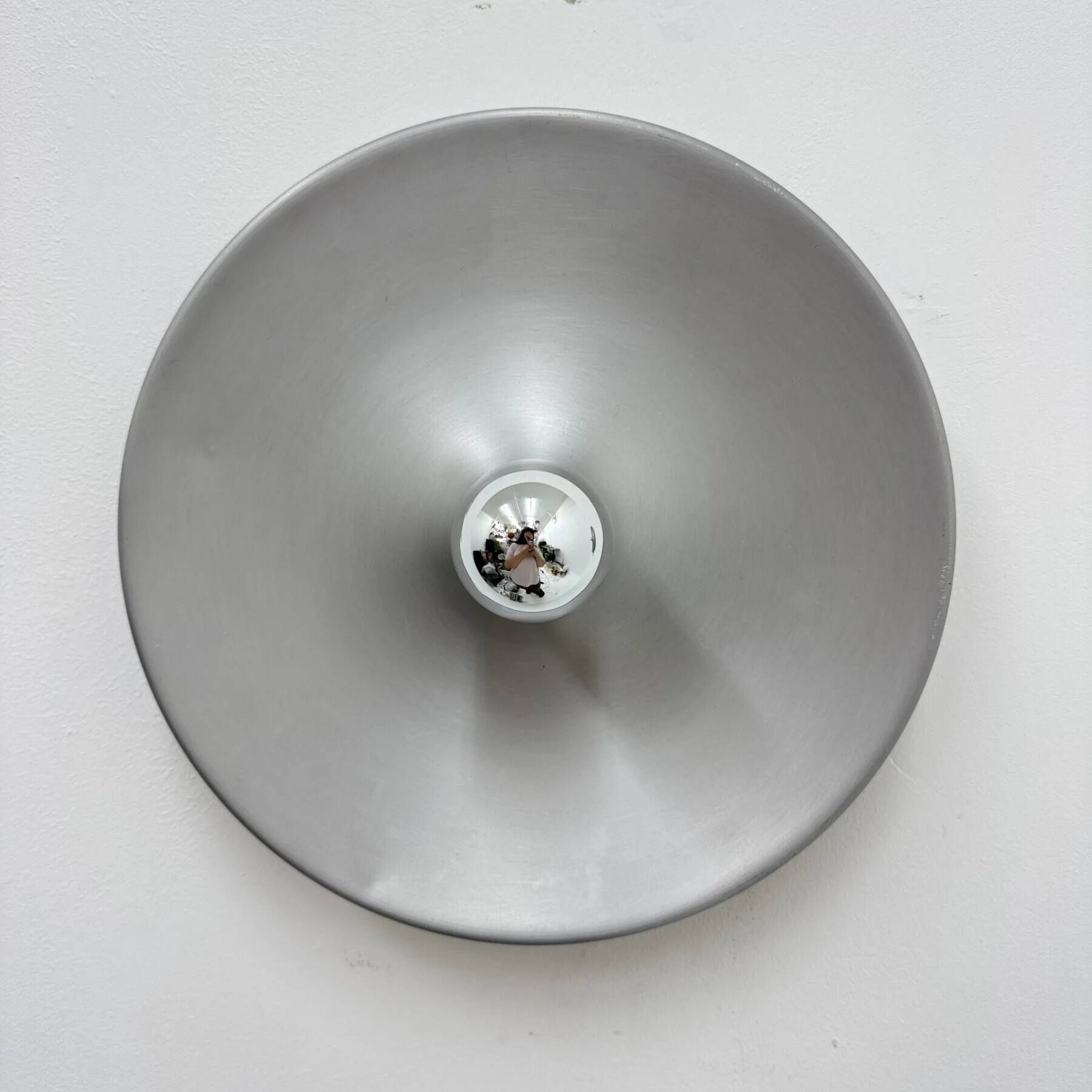 Mid-century design disc lamp, 1970s attributed to Charlotte Perriand for Les Arcs, set of 2