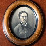 Portrait of a woman - old - in a nineteenth oval frame