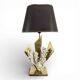 Lampe en laiton et corail de Christian Nowaczyk et Daniel Chassin