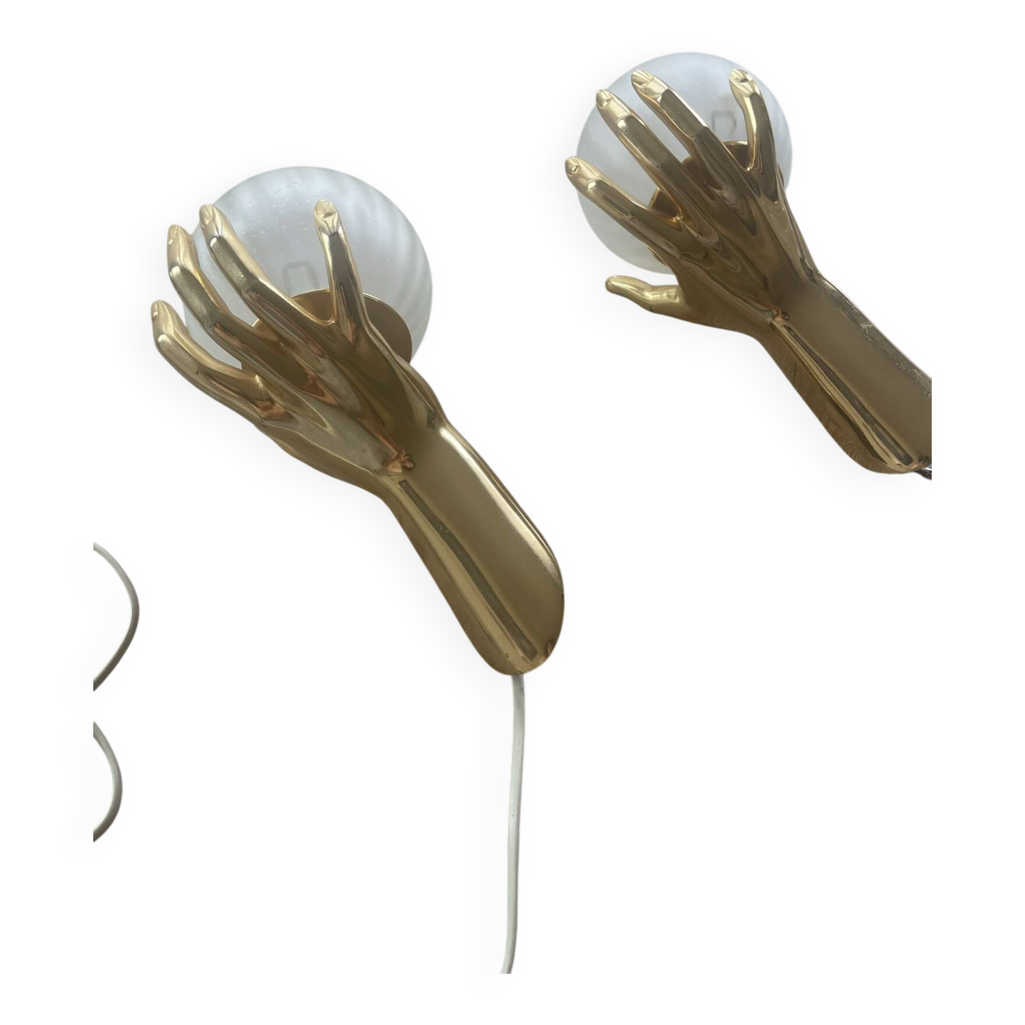 Lot de 2 appliques Arlus en bronze massif