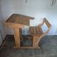 Bureau d'écolier en bois