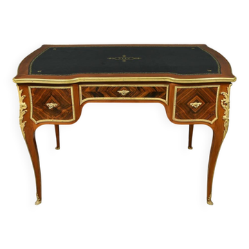 Small Mahogany and Rosewood Desk, Louis XV style, Napoleon III period – Mid 19th century