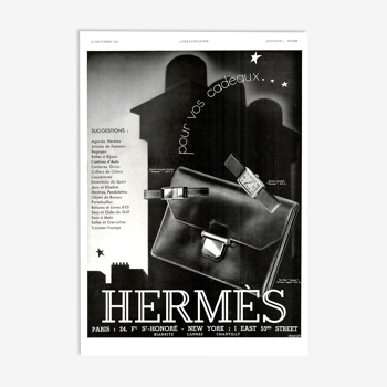 Affiche vintage années 30 Hermes 30x40cm