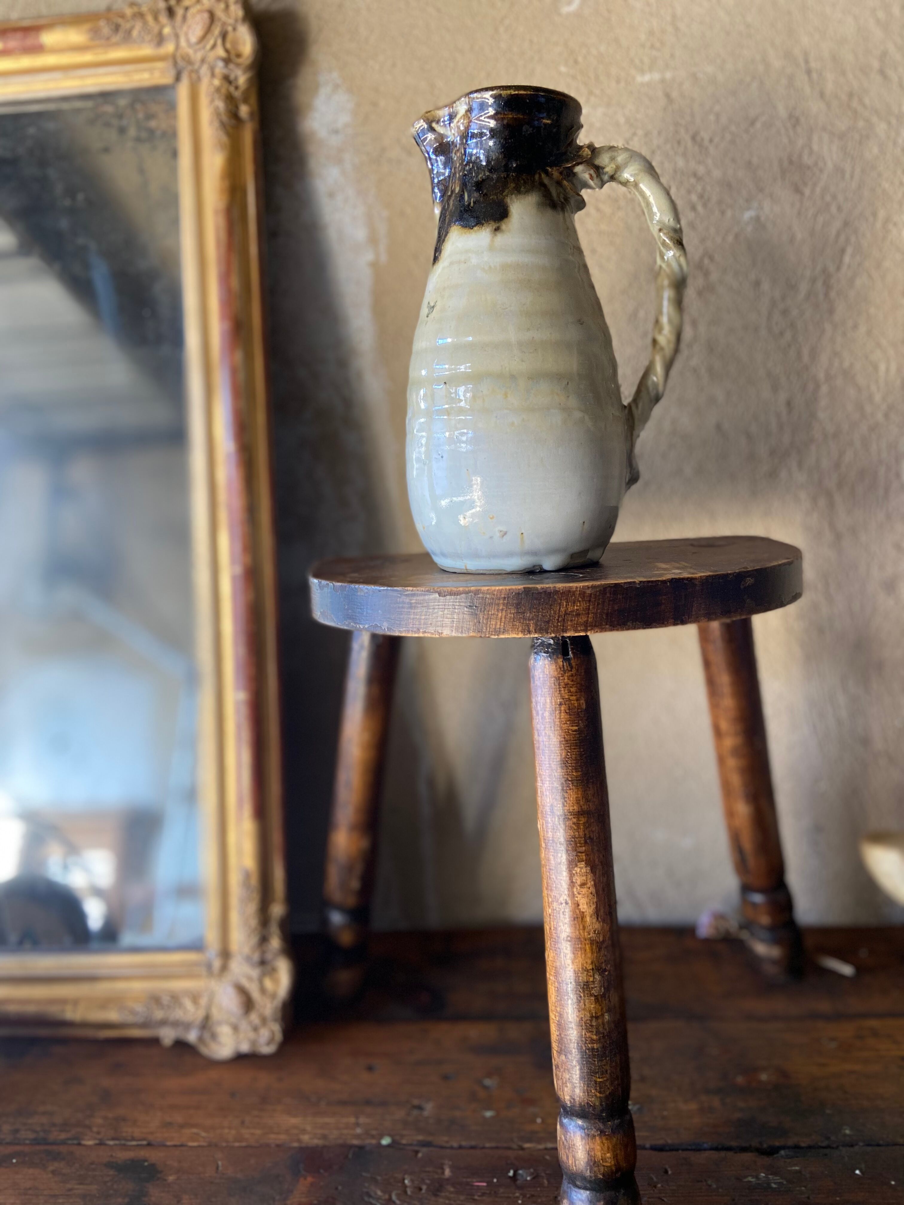 Rustic tripod stool