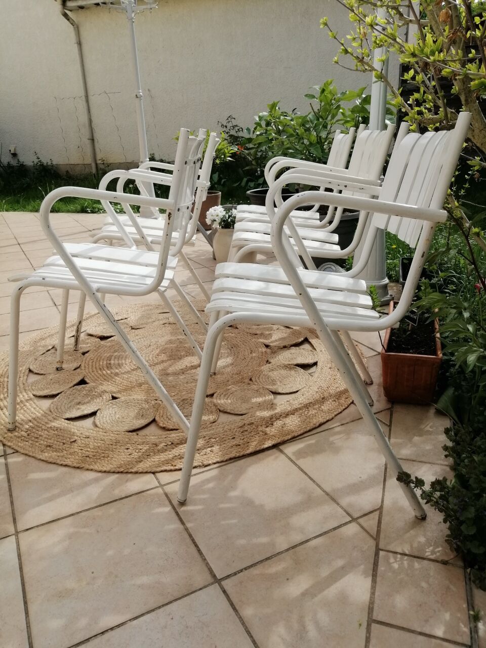 Vintage garden armchairs
