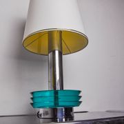Space-age lamp by Zero Quattro, blue murano glass, Italy, 1970