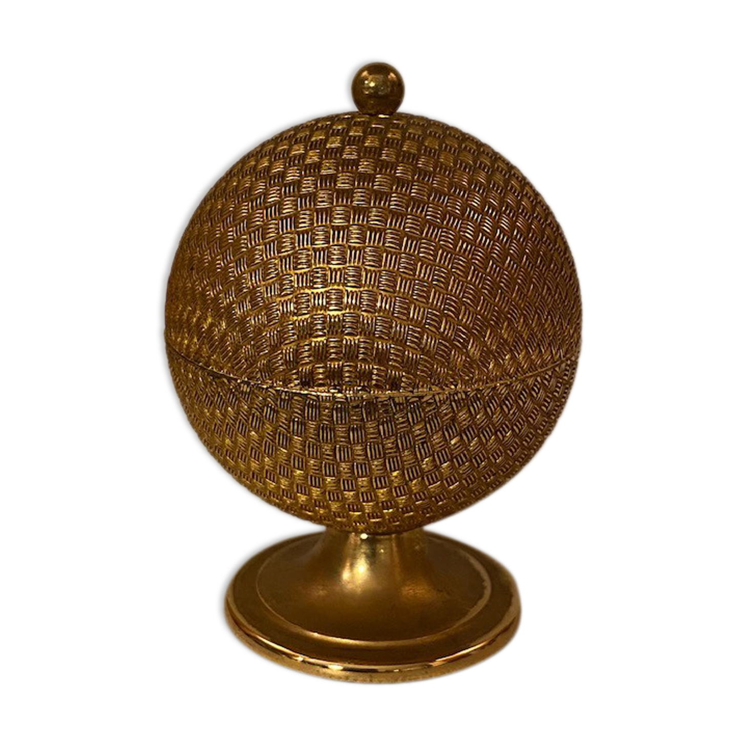 Table lighter, ball-shaped gold color