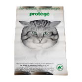 Affiche vintage le chat sauvage est protégé