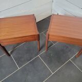 Pair of Scandinavian teak bedside tables from the 60s
