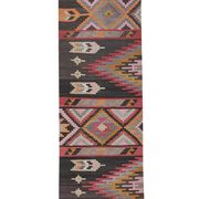 Tapis vintage turc de oushak tissé à la main 77x387 cm