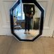 Chrome and blue lacquer mirror, 1970s