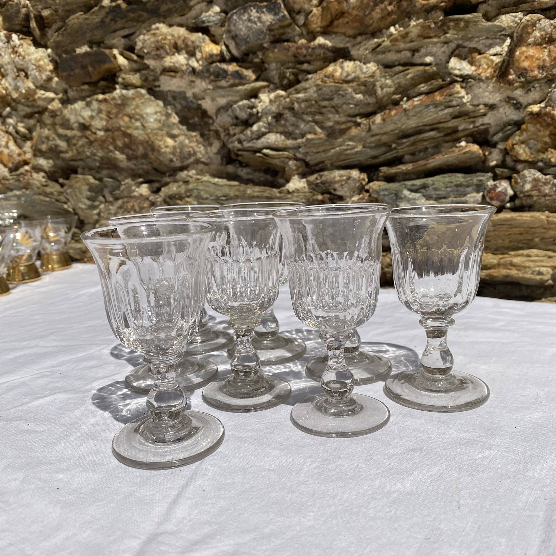 Verres à porto , anciens verres apéritif