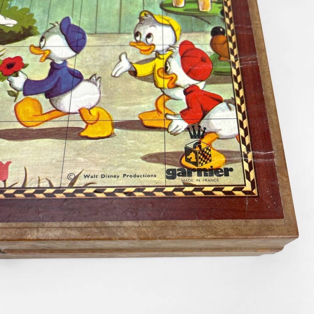 Box of 24 wooden cubes Garnier illustrations Walt Disney