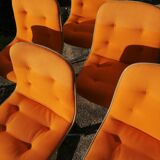 Set of 4 vintage Steelcase Strafor office chairs by Randall Buck.