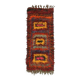 Vintage Turkish Hand-Knotted Wool Cotton Red Kilim Runner Rug 100x248