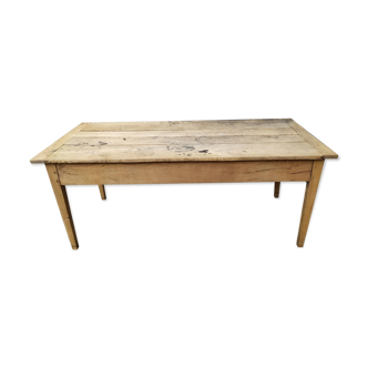 Farm table 2 oak drawers