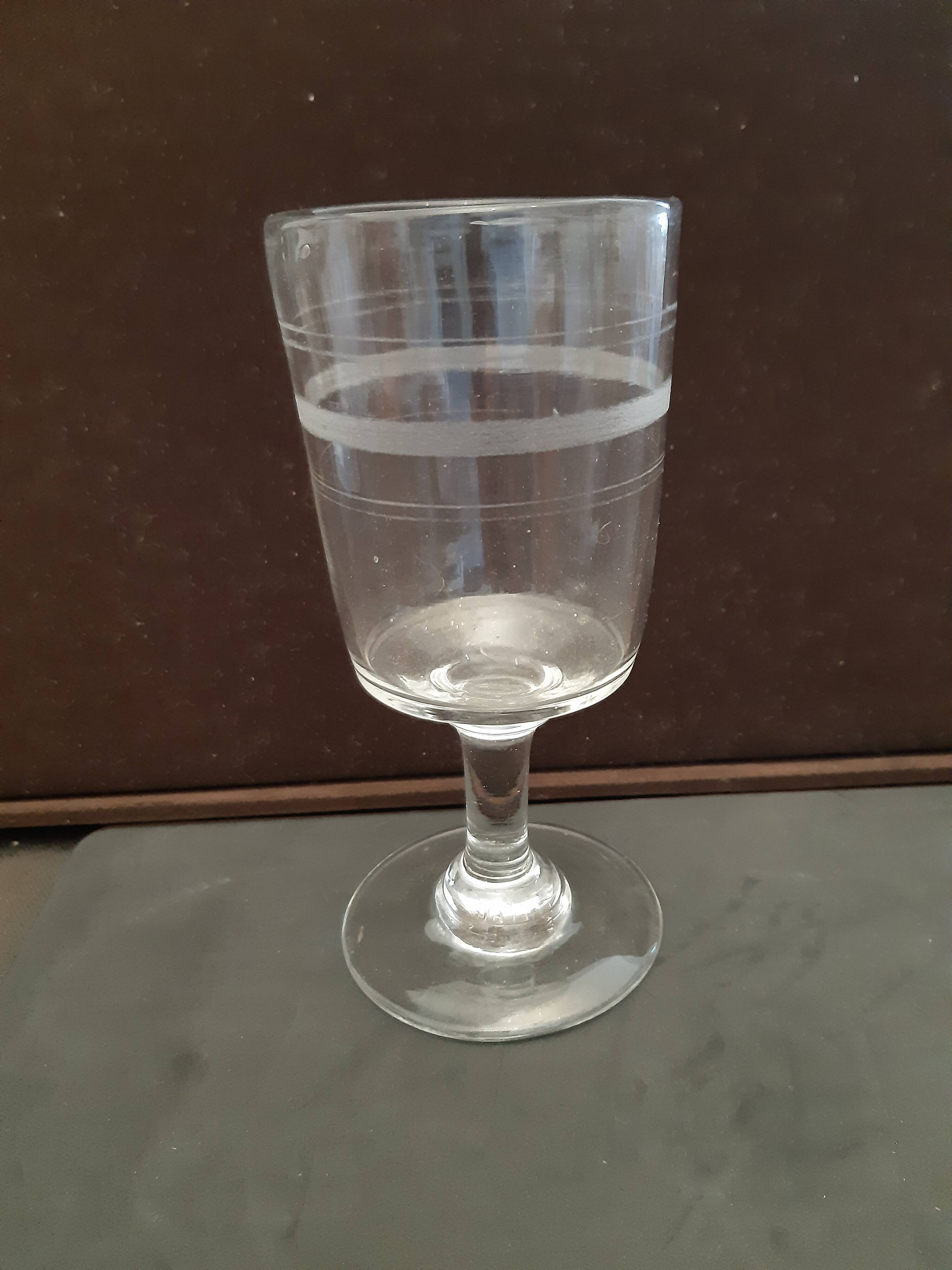 12 engraved antique glasses