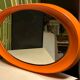 Miroir ovale orange