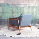 Chaise longue moderne danoise pour Dux par Folke Ohlsson
