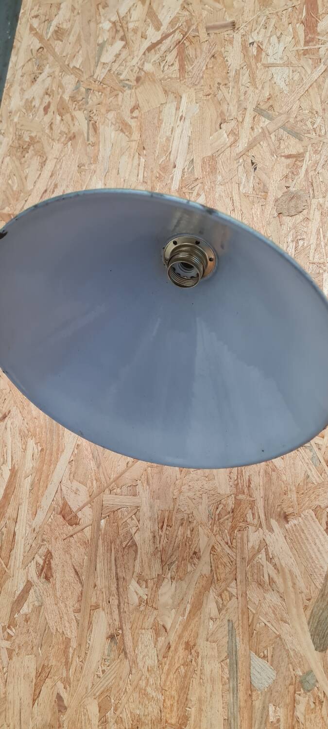 Vintage enameled sheet metal wall light
