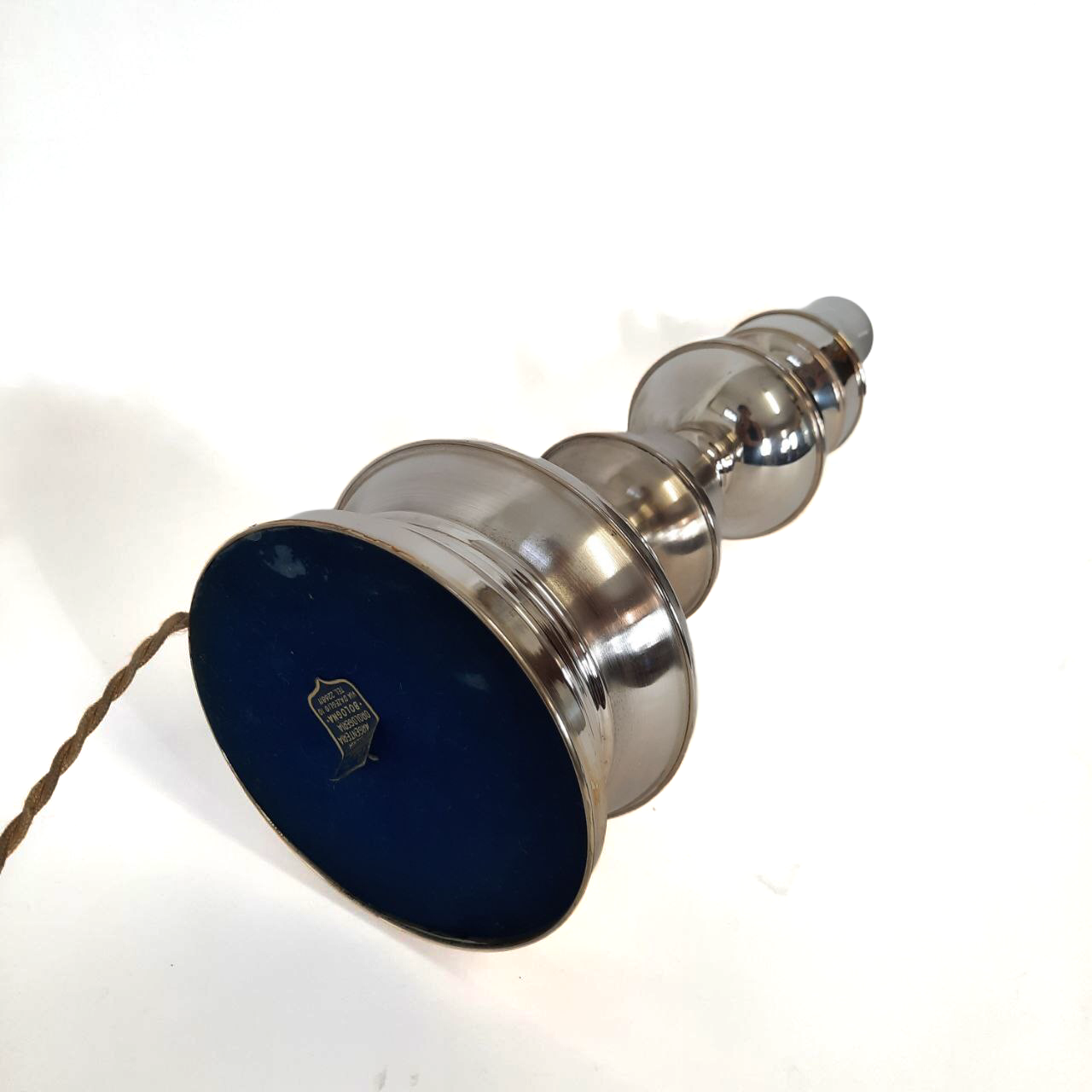 Three vintage bedside lamps in silver