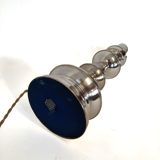 Three vintage bedside lamps in silver