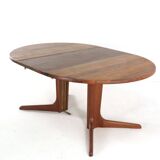 Round extendable teak dining table vintage - danish design