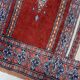 Handmade vintage Pakistani Lahore prayer rug 58cm x 60cm, 1960s