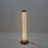 Mid-century rare design brass and Art glass modern floor lamp Kamenický Šenov/Preciosa, 1960´s