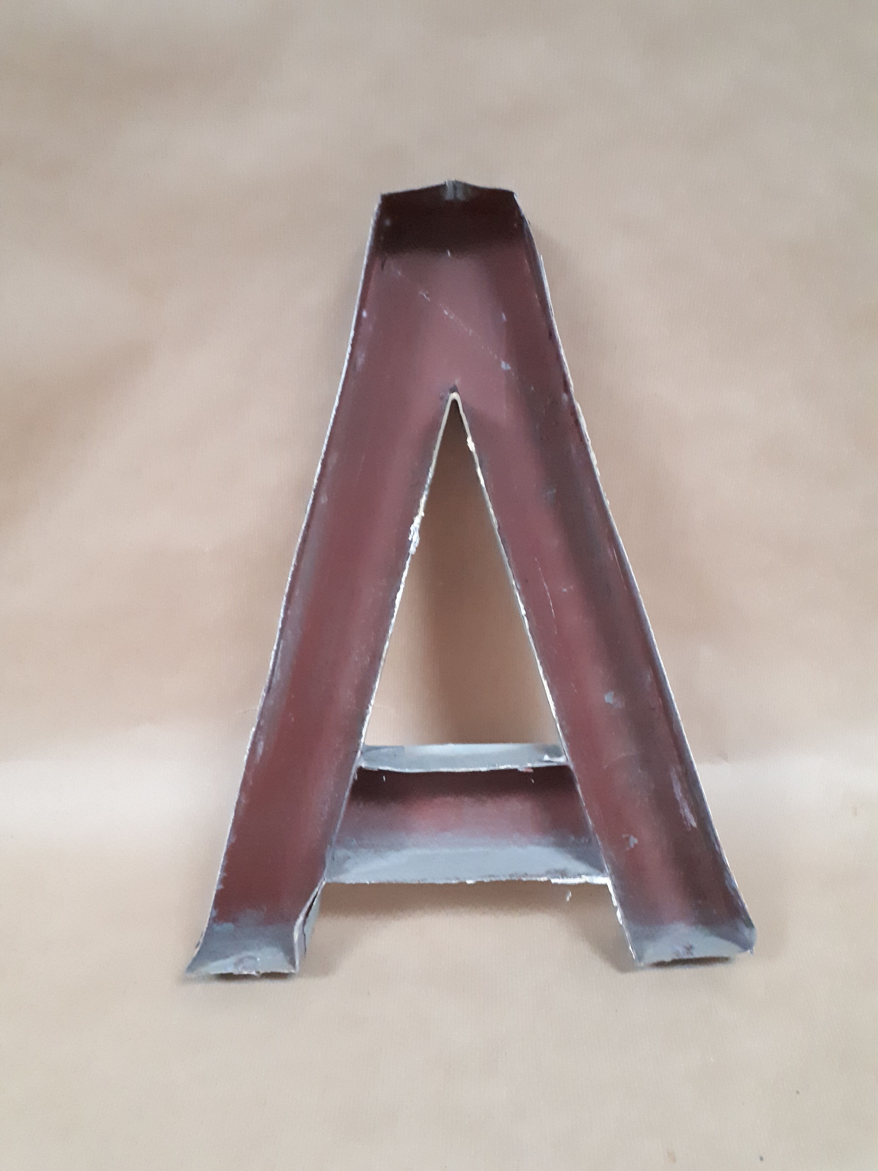 Letter of sign A vintage metal 1950-1960