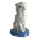 Small ancient glazed ceramic cat from the 19th century.
