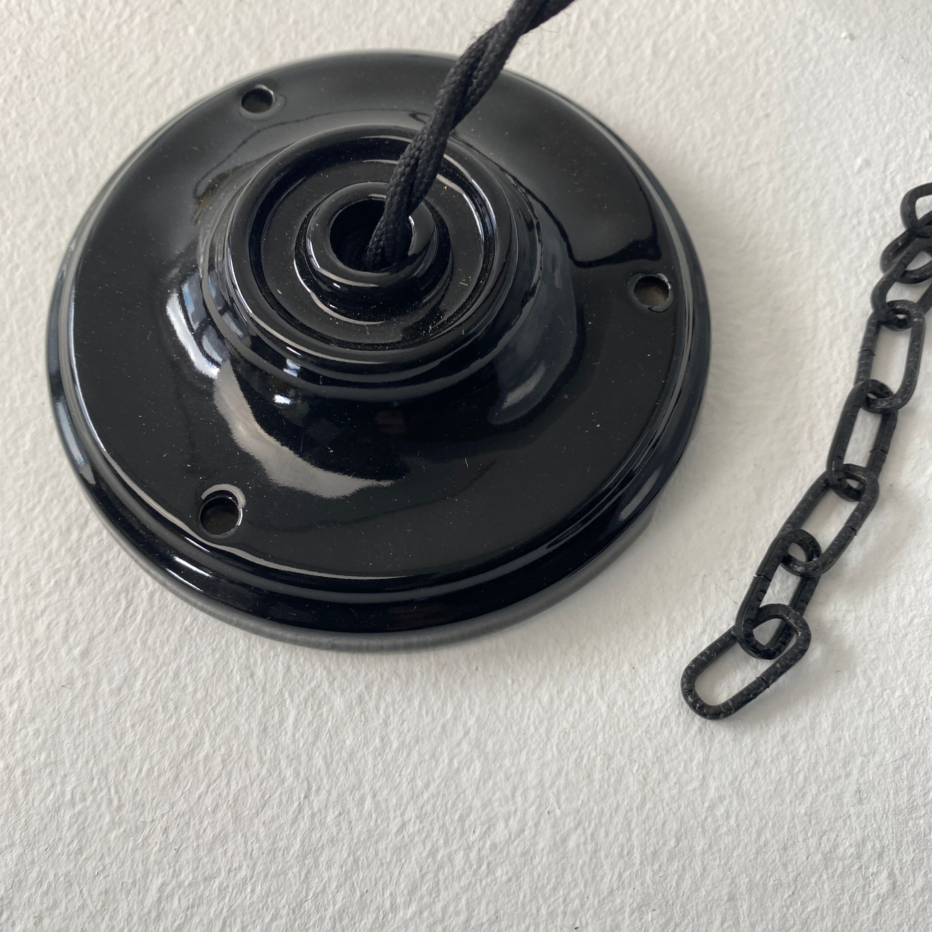 Vintage prismatic glass pendant lamp