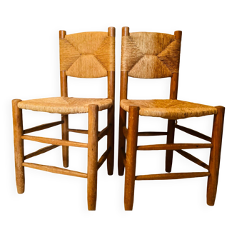 Paire de chaises Charlotte Perriand