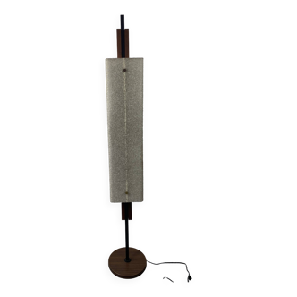 Floor lamp in granite resin and wood from the 60s