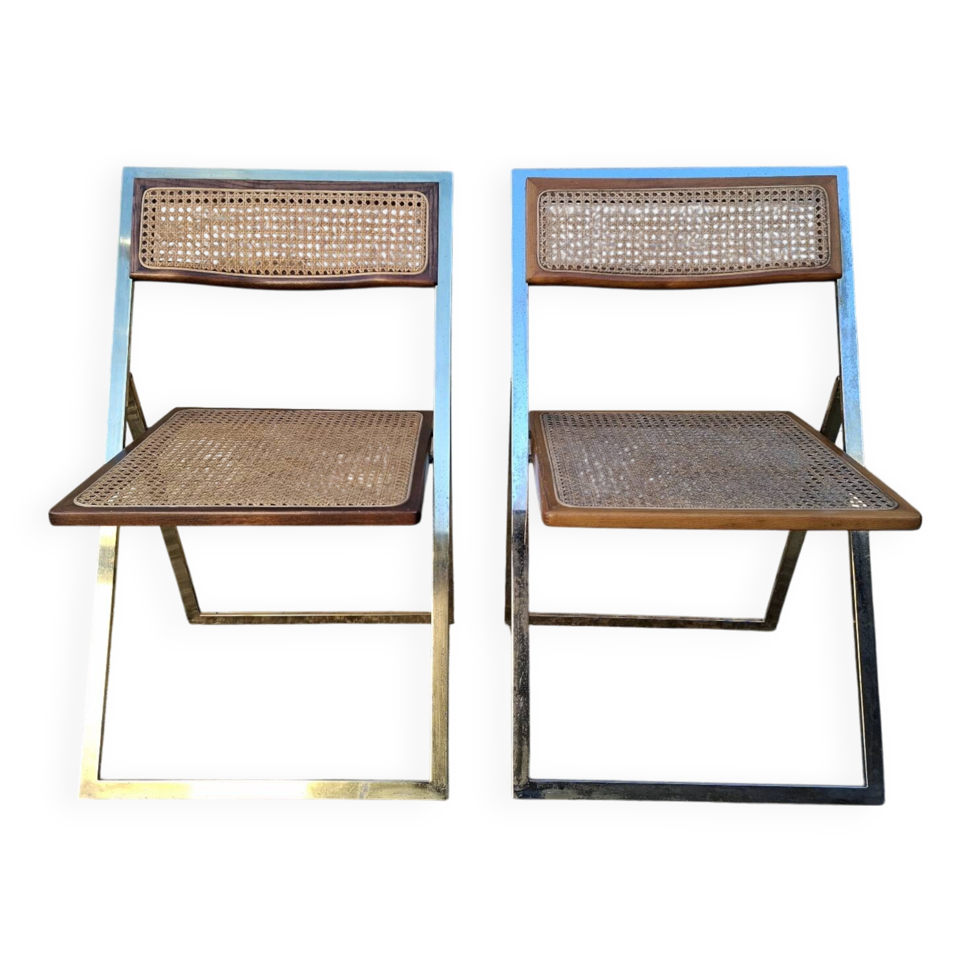 Italian cane folding chairs