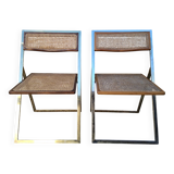 Italian cane folding chairs