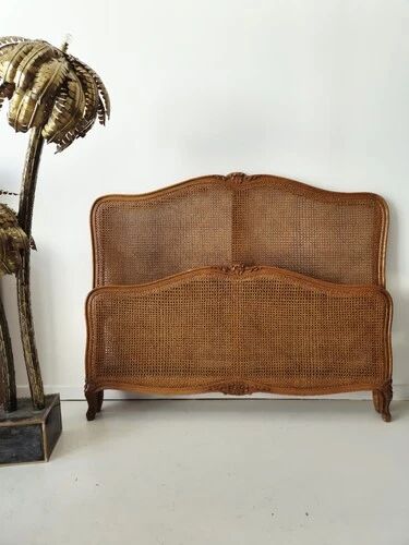Antique French Cane Bed Louis XV Style Double
