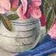 Large still life with pink flowers