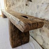 Console basse chêne brut