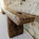 Console basse chêne brut