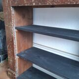 Shelf old mantelpiece faux marble circa 1900
