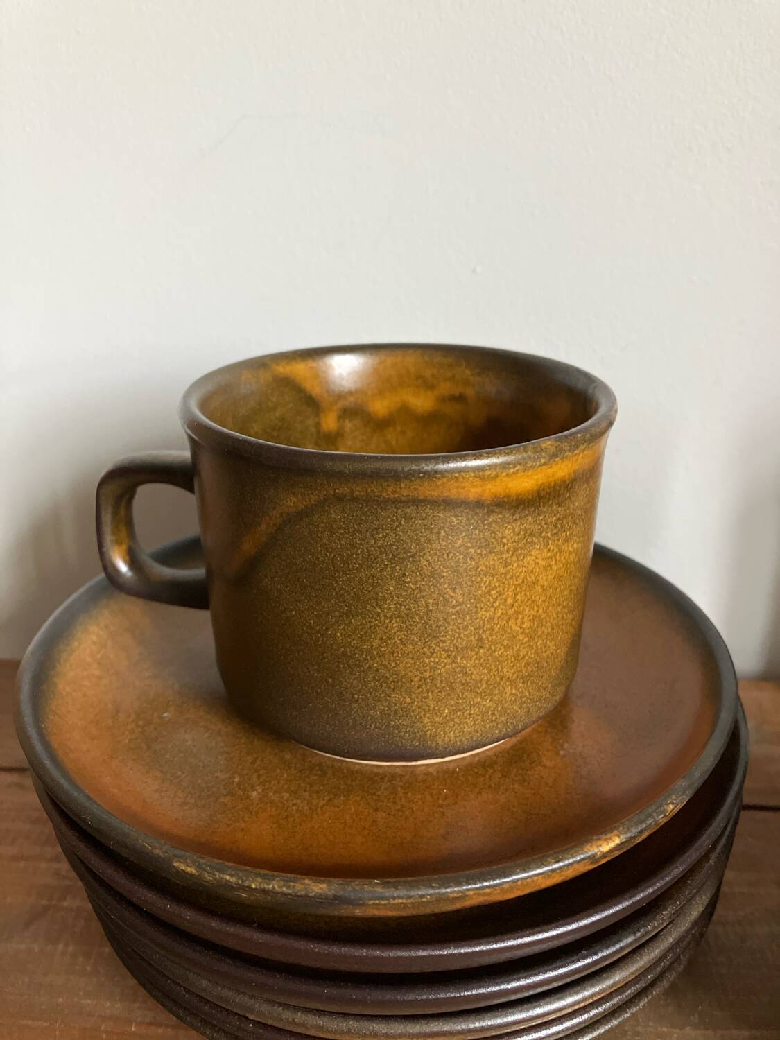 6 West German coffee cups